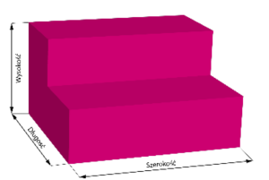 Schodki rehabilitacyjne dł-60cm x szer.-60cm x wys.-90cm
